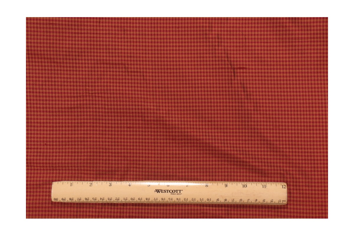 Onyx Age Silk Check Decorator Fabric in Wine