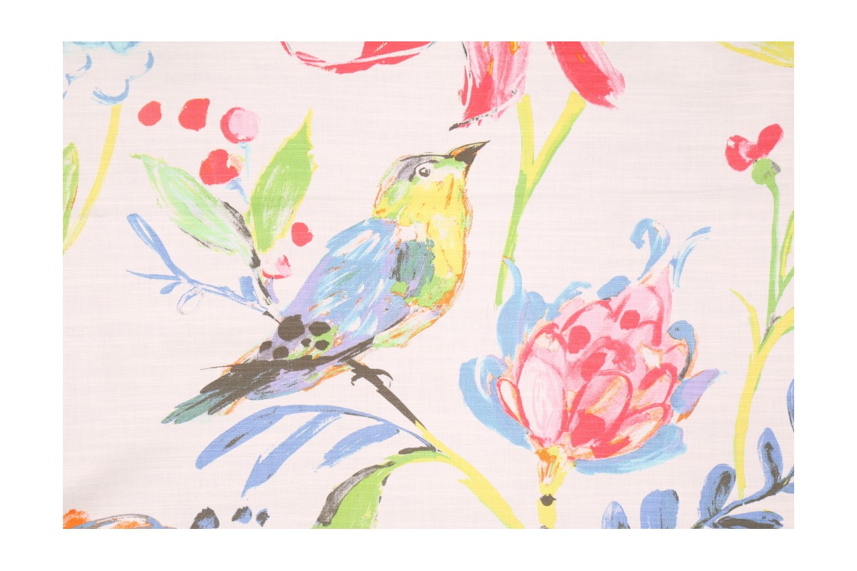 Hamilton Honolulu Printed Cotton Drapery Fabric in Rainbow