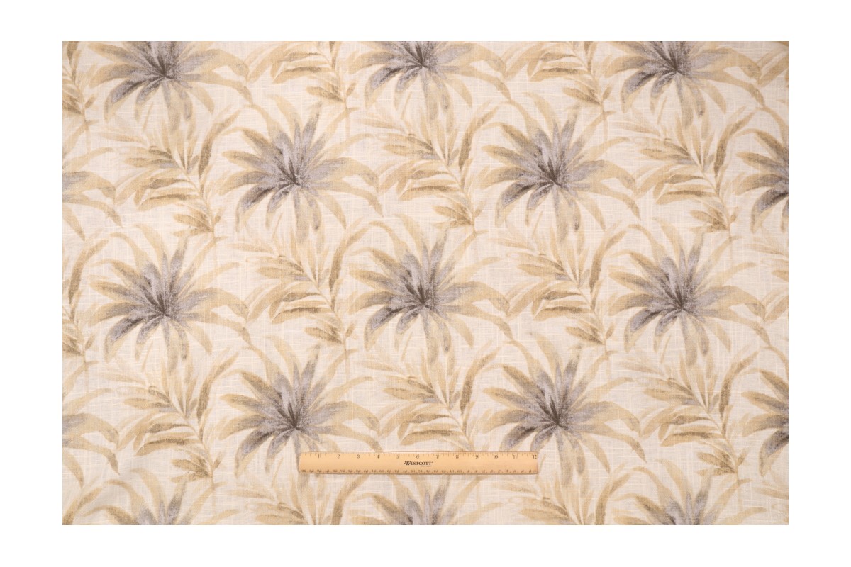Tommy Bahama Balmy Days Printed Linen Blend Drapery Fabric in Sunsplash