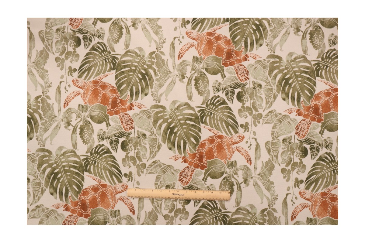 Sample of Tommy Bahama Tortuga Bay Printed Polyester Outdoor Fabric in