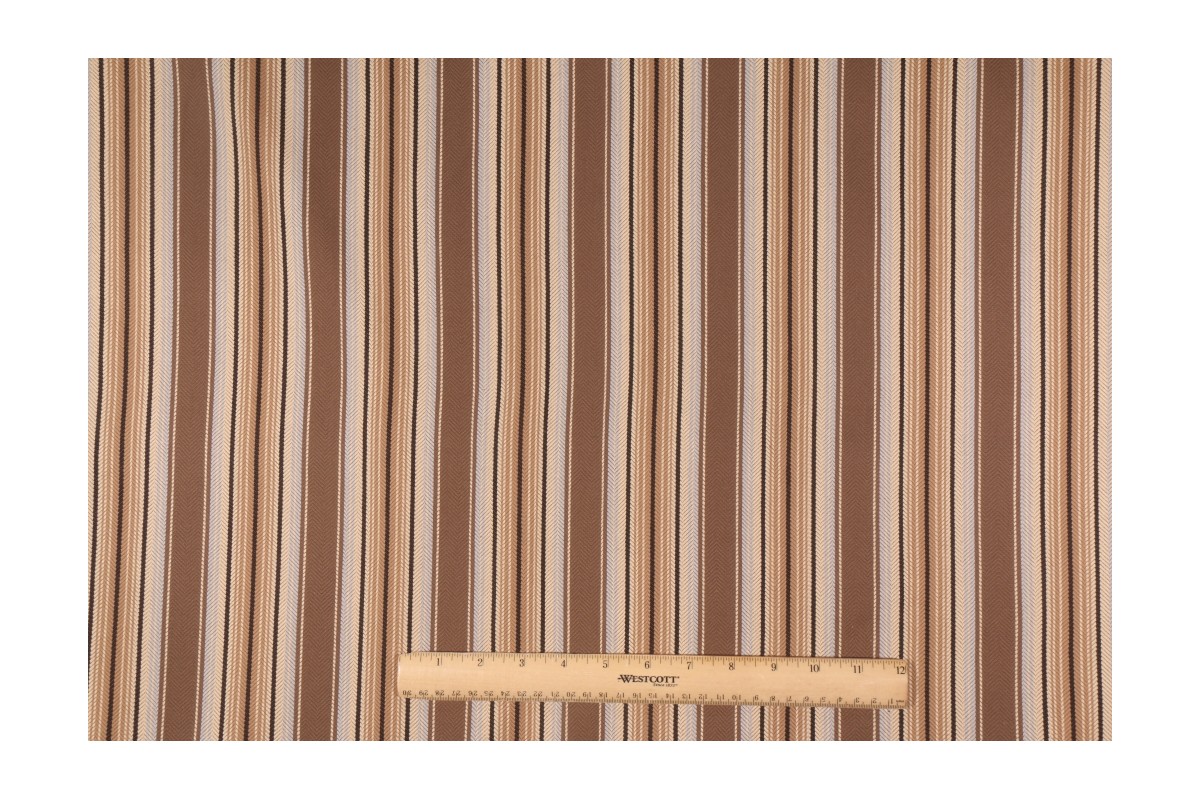 8 Yards Neat in Brownstone Woven Cotton Decorator Fabric by Mill Creek