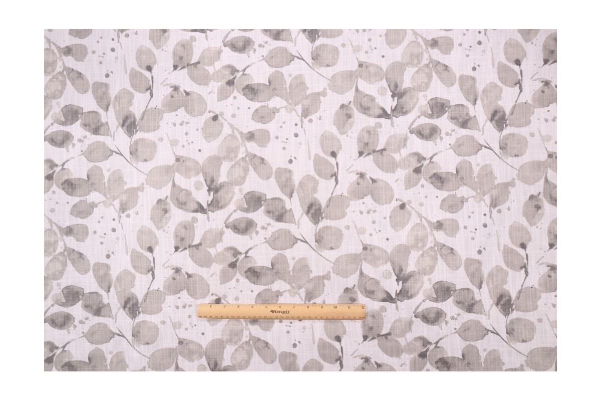 Premier Prints Grove Slub Canvas Printed Cotton Drapery Fabric in Iron