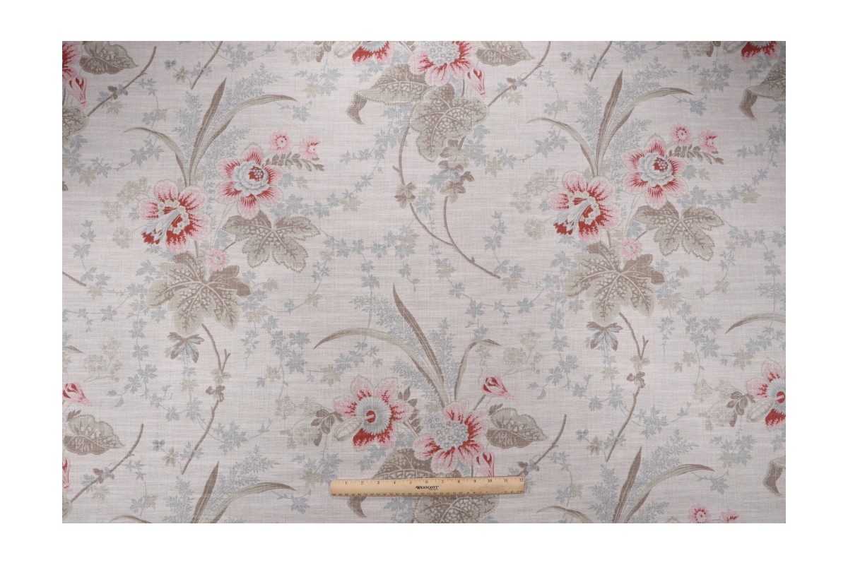 Sample of Waverly Stonington Printed Drapery Fabric in Parchment