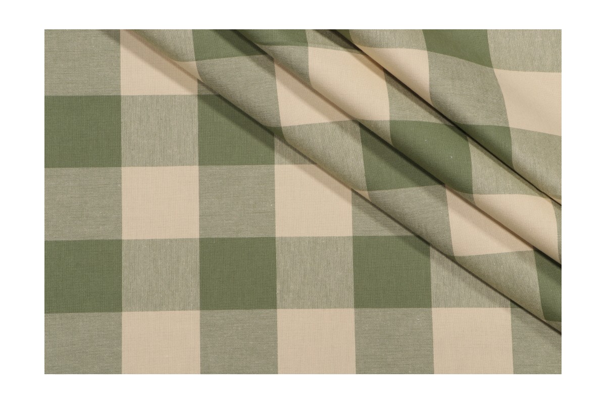 9 Yards Checkmate Woven Decorator Fabric in Thyme