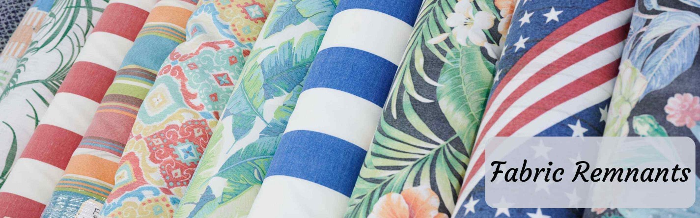 Fabric Remnants: Displays assorted fabrics