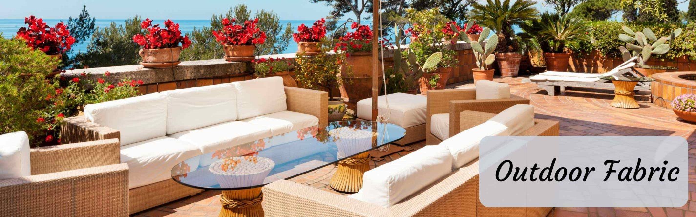 Outdoor Fabric: Displays outdoor patio scene
