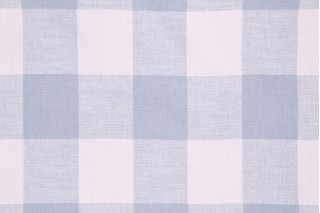Premier Prints Anderson Plaid Printed Cotton Drapery Fabric in Cashmere Blue