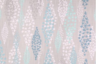 Premier Prints Angelo Slub Canvas Printed Cotton Drapery Fabric in Fountain 