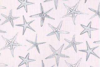 Scott Living Starfish - Luxe Linen Printed Cotton Linen Drapery Fabric in Harbor 