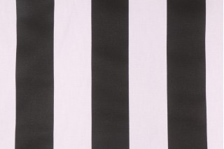 Premier Prints Vertical Stripe Printed Cotton Drapery Fabric in Black/White 