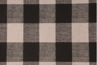 Premier Prints Anderson LN Plaid Printed Cotton Drapery Fabric in Black 