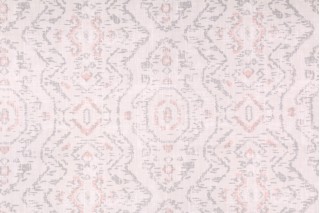 Premier Prints Jazmin Printed Slubbed Cotton/Linen Drapery Fabric in Blush/White 