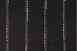 Premier Prints Carlo Printed Luxe Polyester Outdoor Fabric in Black 