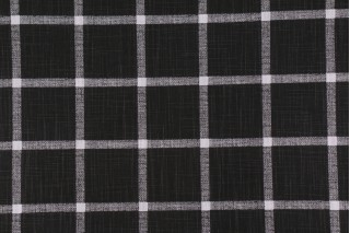 Premier Prints Abbot-Slub Canvas Printed Cotton Drapery Fabric in Ink 