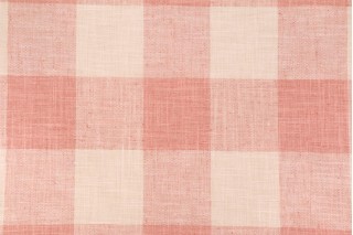 Kaufmann Check Please Plus Woven Upholstery Fabric in Soft Coral 