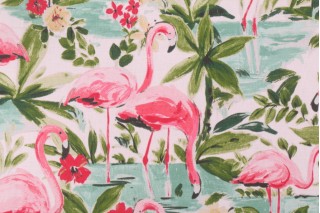 Waverly Floridian Flaming Printed Cotton Drapery Fabric in In Bloom 