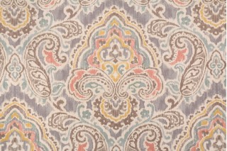 Waverly Artesanias Ikat Printed Cotton Drapery Fabric in Mineral 