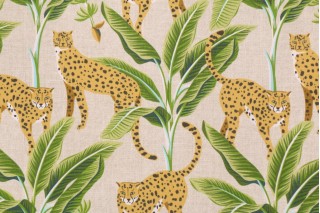 Richloom Enzel Printed Polyester Outdoor Fabric in Linen 