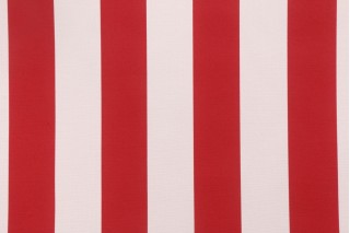 PK Lifestyles Canopy Stripe Printed Polyester Outdoor Fabric in Cherry 