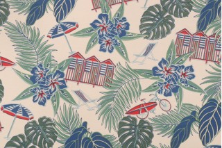 Tommy Bahama Beach Scenes Printed Polyester Outdoor Fabric in Shoreline 