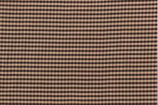 Onyx Age Silk Check Decorator Fabric in Black/Tan 