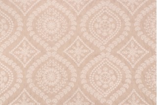 Ellen Degeneres Alaro Emb Embroidered Drapery Fabric in Natural 