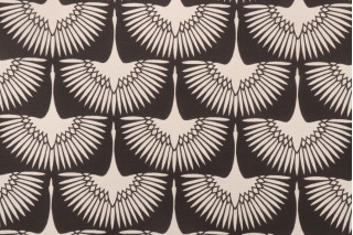 Genevieve Gorder Flock Printed Polyester Outdoor Fabric in Midnight 