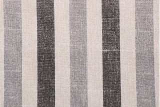 Richloom Solarium Tilford Printed Polyester Outdoor Fabric in Noir 
