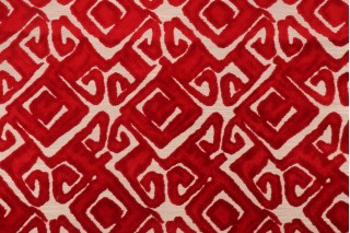Hamilton Nola Velvet Upholstery Fabric in Scarlet 