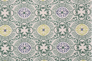 PK Lifestyles Bali Block Print Printed Polyester Outdoor Fabric in Hunter 