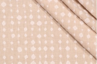 Waverly Droplet Emb Woven Embroidered Decorator Fabric in Sand 
