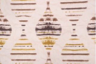 Richloom Platinum Collection Dansk Printed Cotton Drapery Fabric in Citron 
