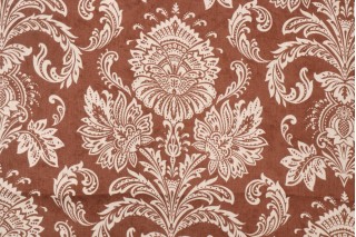 Thibaut Sabeen F97904 Printed Linen Drapery Fabric in Brown 