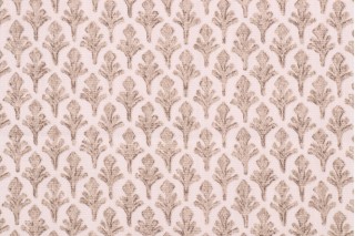 Lacefield Ponce-Chatham White Printed Cotton Blend Drapery Fabric in Driftwood 
