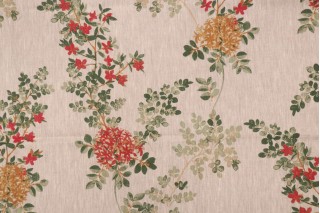 Stof Fabrics Jasmin Printed Drapery Fabric in Jaune 