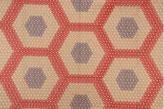 Valiant Fabrics Prism Embroidered Drapery Fabric in Treasure 