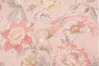 Kaufmann Valentina Printed Cotton Drapery Fabric in Blush 
