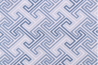 Covington Elton Printed Cotton Drapery Fabric in 51-Denim 