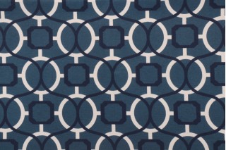 Bryant Helix Printed Polyester Outdoor Fabric in Prism Blue 
