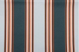 Bryant Bollywood Stripe Printed Polyester Outdoor Fabric in Rainshower Toffee 