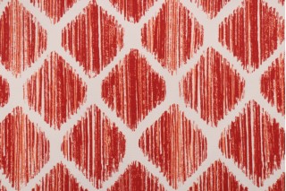 Richloom Brush Diamond Printed Polyester Outdoor Fabric in Red 