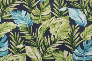 Richloom Zealand Printed Polyester Outdoor Fabric in Capri 