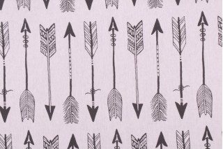 PK Lifestyles Arrows Printed Cotton Drapery Fabric in White 
