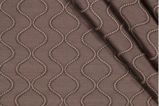 Waverly Cosmic Way Emb Embroidered Drapery Fabric in Charcoal 