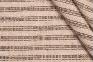 PK Lifestyles Ashton Ticking Performance Plus Woven Upholstery Fabric in Jute