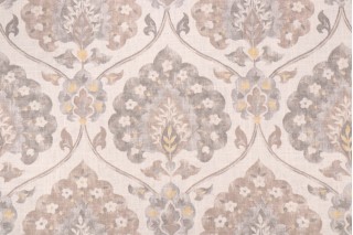 Kaufmann Marquette Printed Linen Blend Drapery Fabric in Grey
