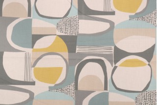 Covington Moyano Printed Cotton Drapery Fabric in 592-Spa 