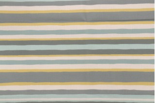 Covington Unique Stripe Printed Cotton Drapery Fabric in 592-Spa 