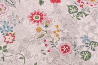 Stof France Irina Printed Drapery Fabric in Multicolore 