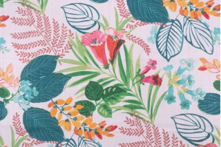 Stof France Glycine Printed Cotton Drapery Fabric in Celadon 